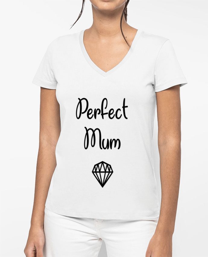 T-shirt femme col V Perfect Mum par SwissmadeDesign