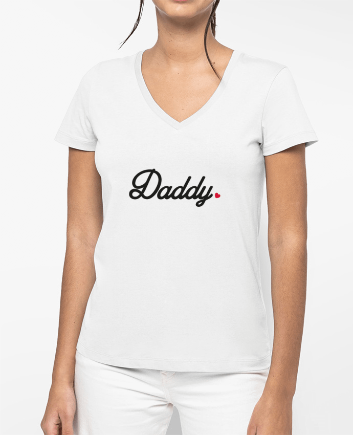 T-shirt femme col V Daddy par Nana
