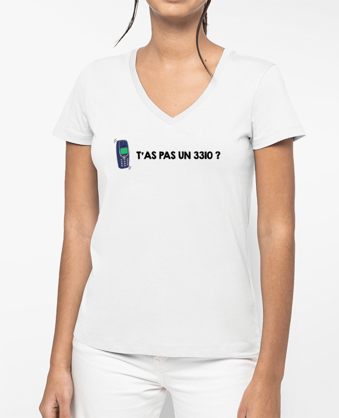 T-shirt femme col V T'as pas un 3310 ? par tunetoo