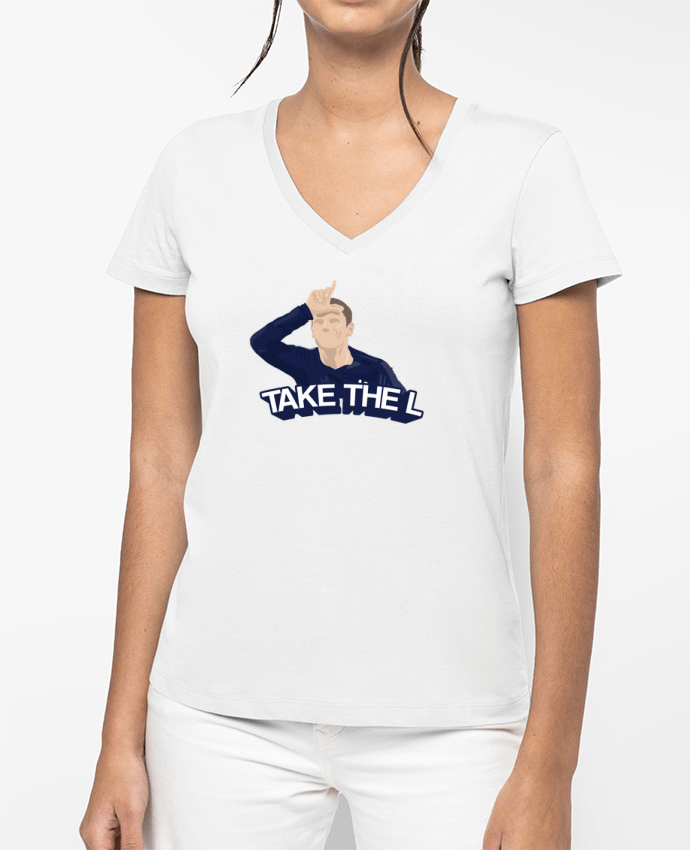 T-shirt femme col V Griezmann célébration fortnite par tunetoo