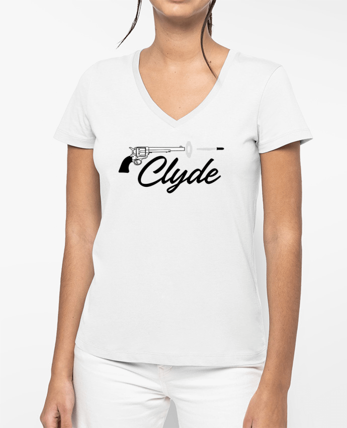 T-shirt femme col V Clyde par tunetoo