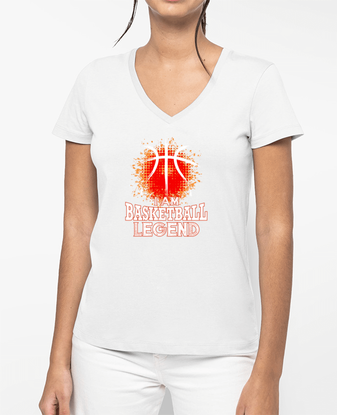 T-shirt femme col V Basketball Legend par Original t-shirt