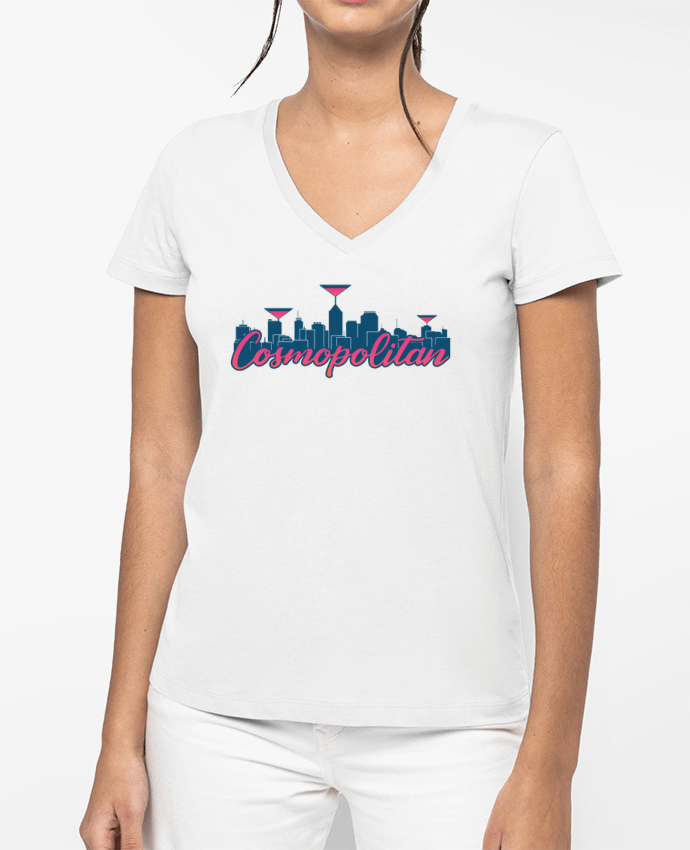 T-shirt femme col V Cosmopolitan Cocktail Summer par tunetoo