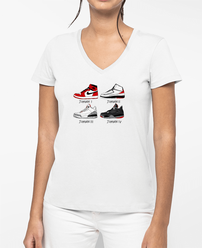 T-shirt femme col V Best of Jordan par Nick cocozza