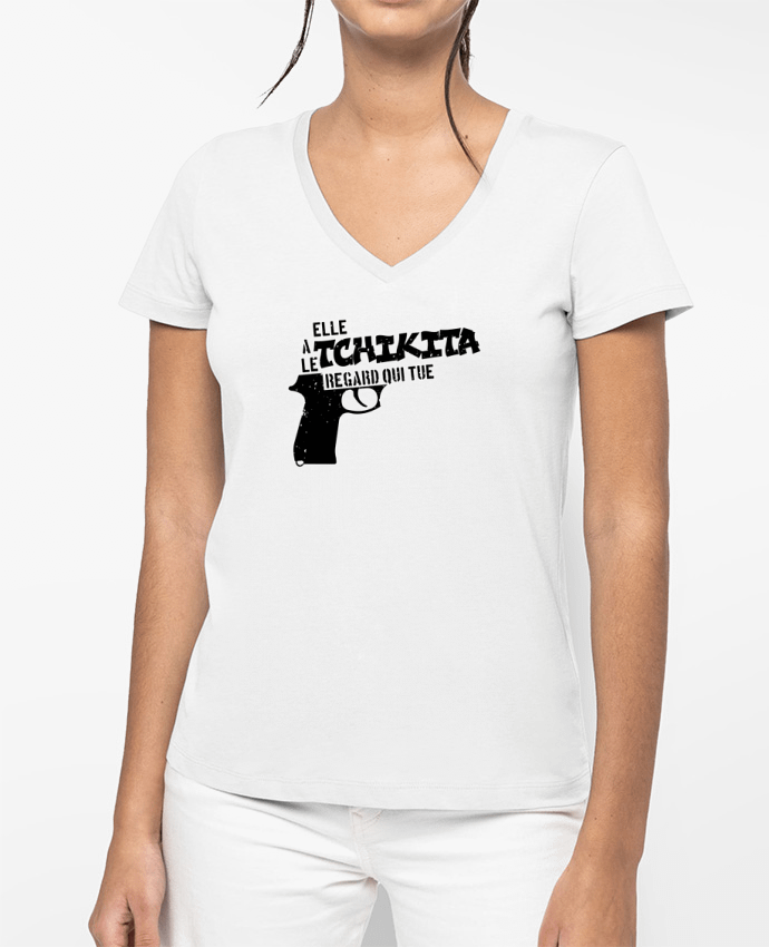 T-shirt femme col V JUL Tchikita par tunetoo