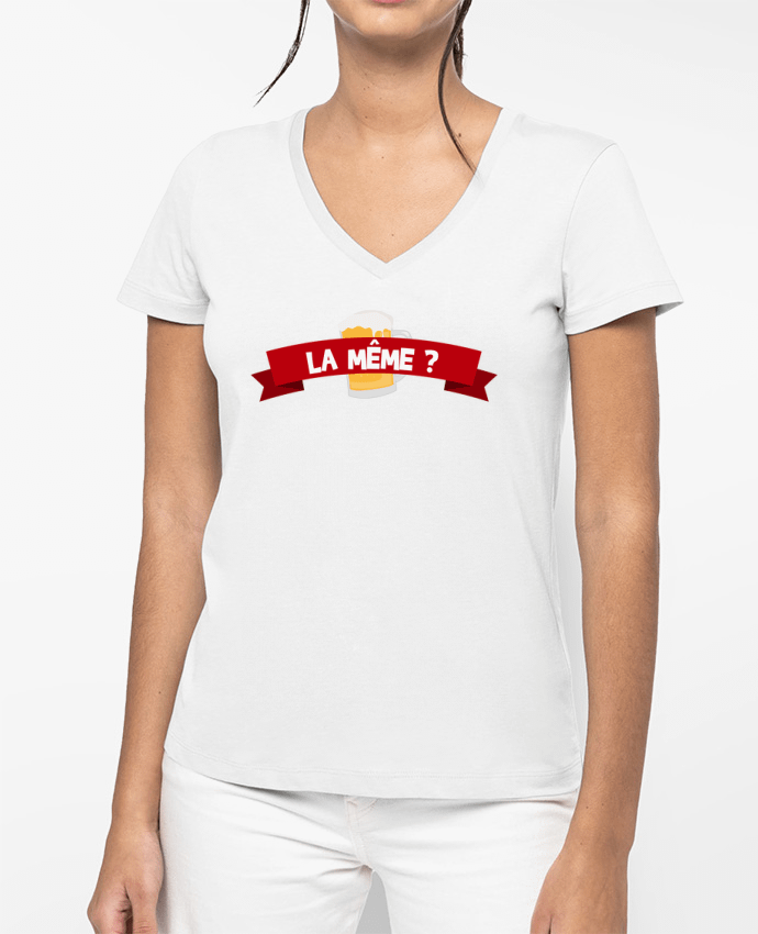 T-shirt femme col V La même ? Citation Dikkenek par tunetoo