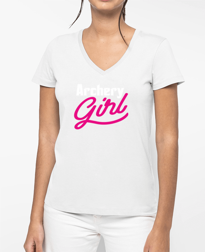 T-shirt femme col V Archery Girl par Original t-shirt