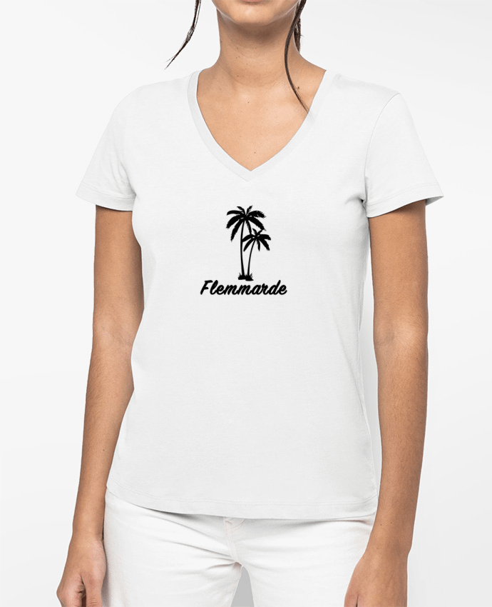 T-shirt femme col V Madame Flemmarde par Cassiopia®