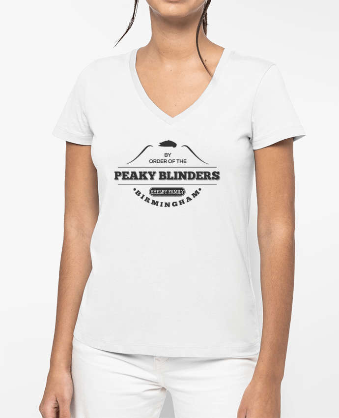 T-shirt femme col V By order of the Peaky Blinders par tunetoo