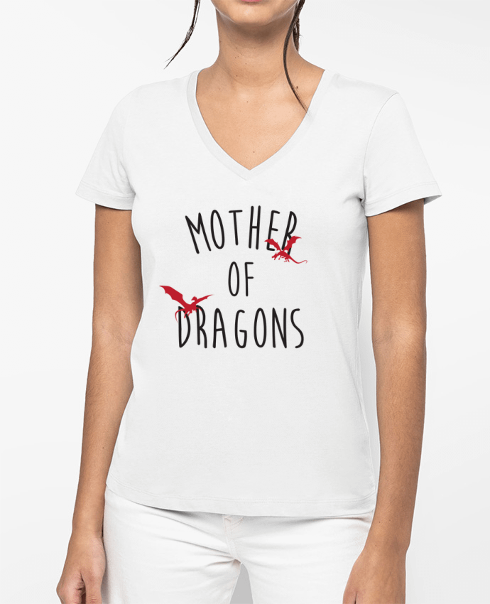 T-shirt femme col V Mother of Dragons - Game of thrones par tunetoo