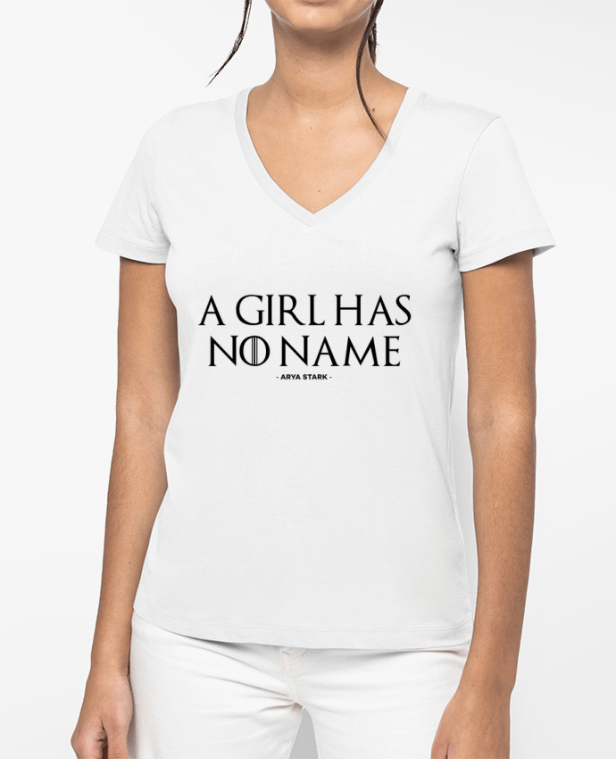 T-shirt femme col V A girl has no name par tunetoo