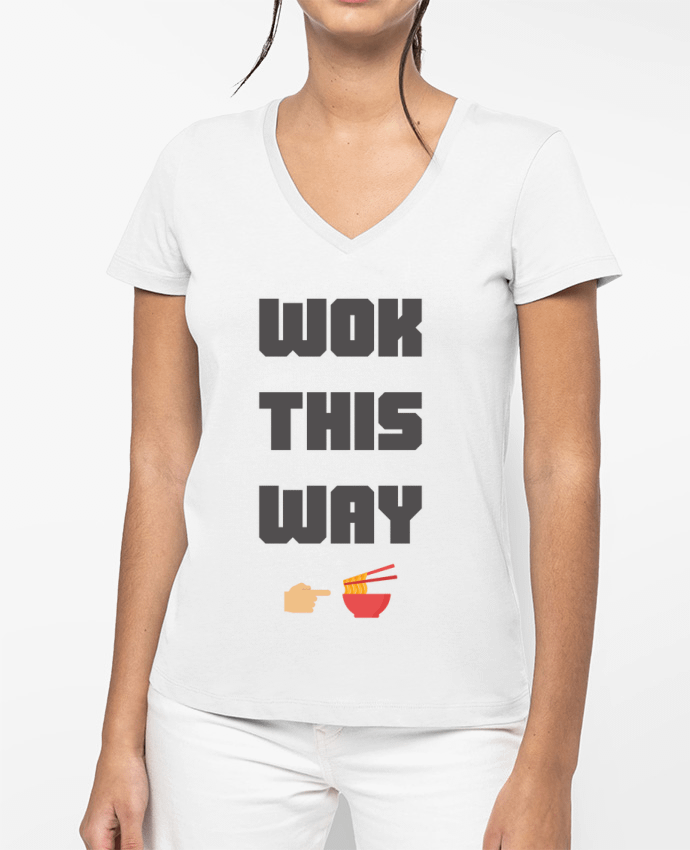 T-shirt femme col V Wok this way par tunetoo