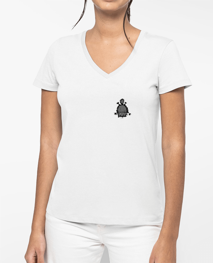 T-shirt femme col V Chat par caroline.c