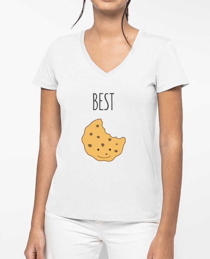 T-shirt femme col V BFF - Cookies & Milk 1 par tunetoo