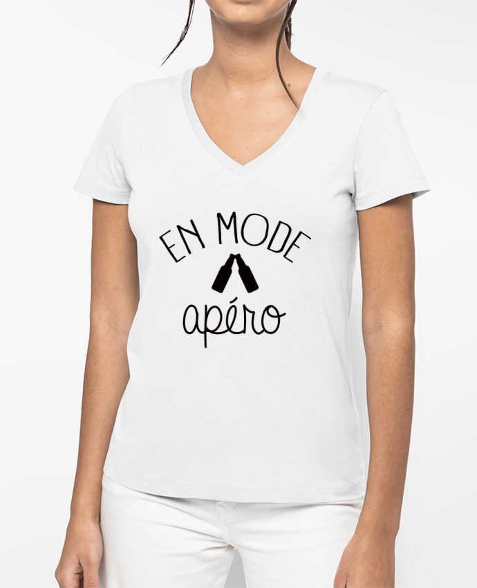 T-shirt femme col V En Mode Apéro par Freeyourshirt.com