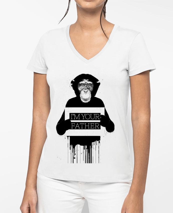 T-shirt femme col V I'm your father II par Balàzs Solti