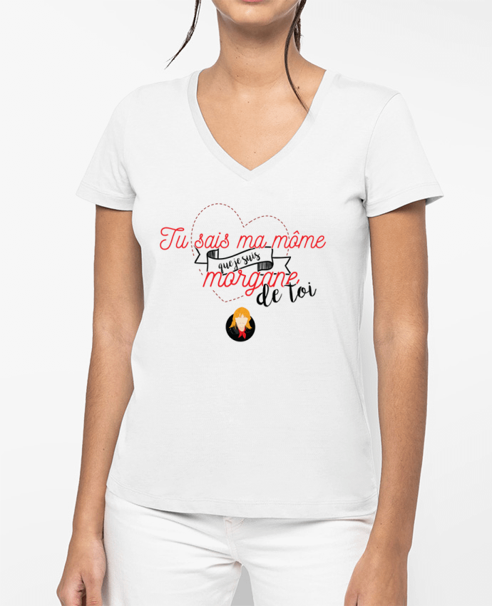 T-shirt écoresponsable col V femme RENAUD MORGANE DE TOI por PTIT MYTHO