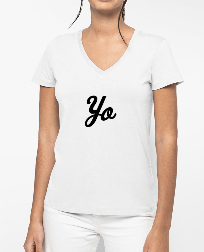 T-shirt écoresponsable col V femme Yo por tunetoo