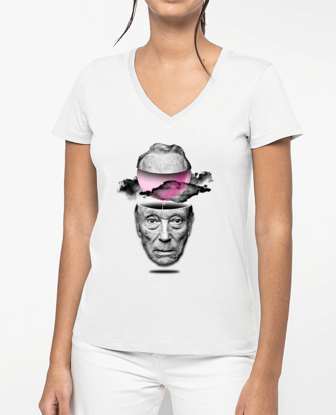 T-shirt femme col V Le bon vieux rêveur par alexnax