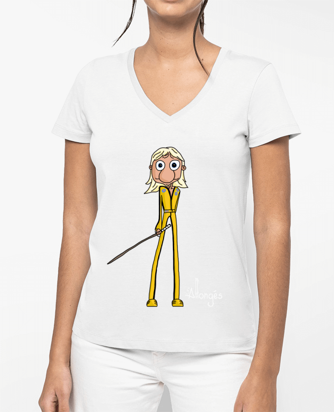 T-shirt femme col V KILL BILL par lesallonges