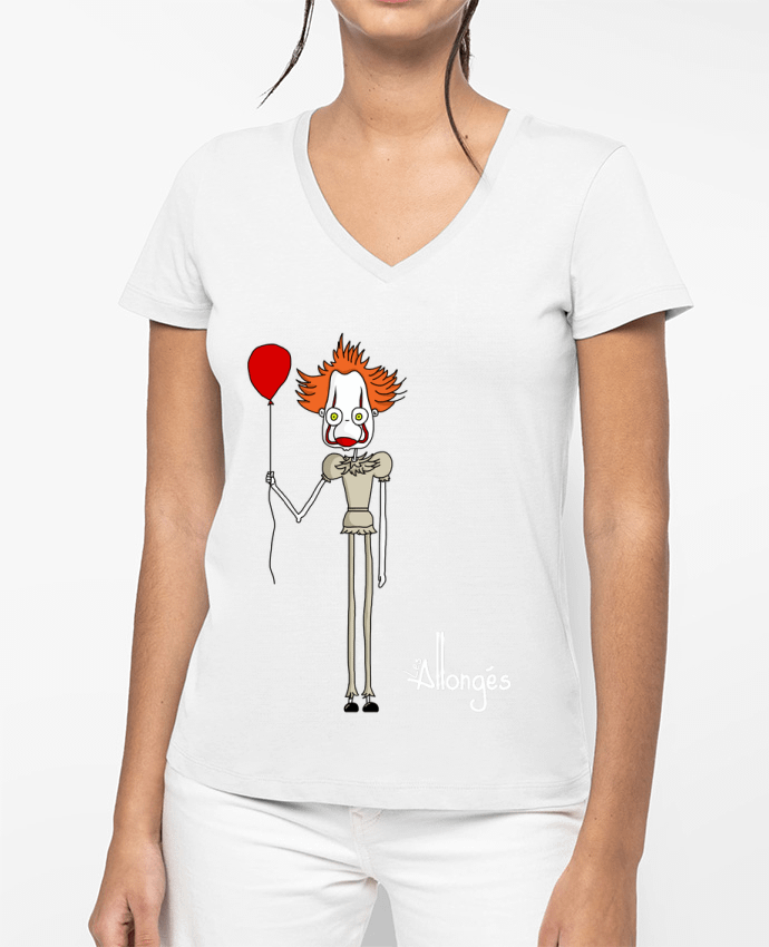 T-shirt femme col V CA par lesallonges