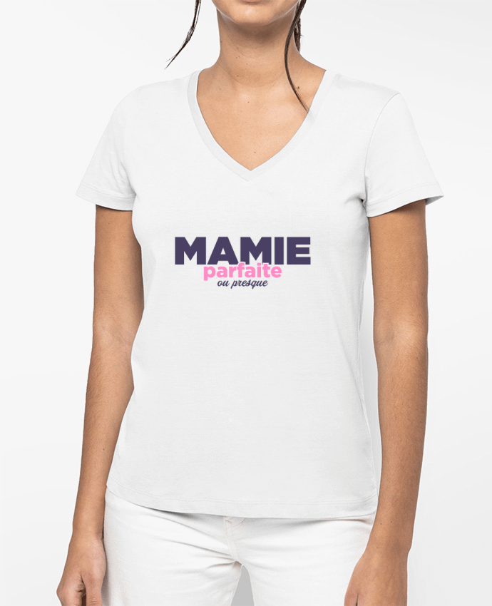 T-shirt femme col V Mamie parfaite ou presque par tunetoo