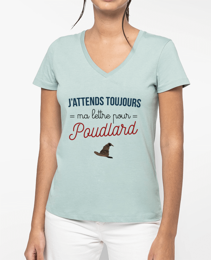 T-shirt femme col V Ma lettre pour Poudlard par La boutique de Laura