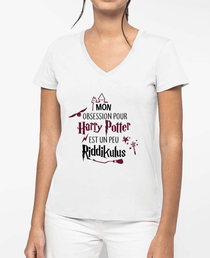 T-shirt femme col V Obsession Harry Potter par La boutique de Laura