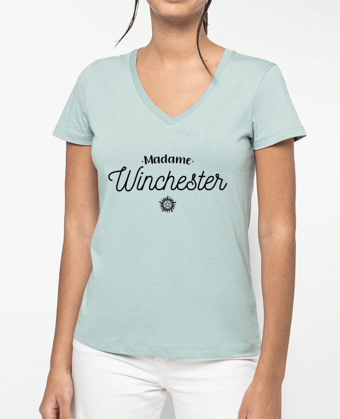 T-shirt femme col V Madame Winchester par La boutique de Laura