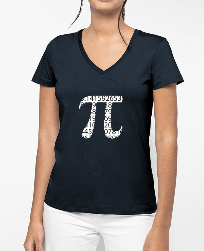 T-shirt femme col V Logo Pi par tunetoo