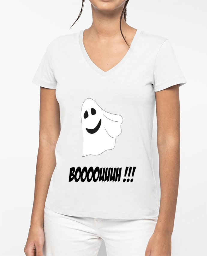T-shirt femme col V FANTOME PHANTOM 2 HALLOWEEN par                               