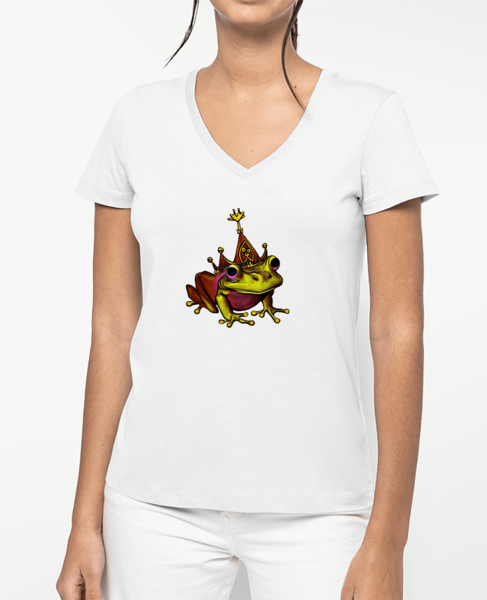 T-shirt femme col V Froggy par Les Caprices de Filles