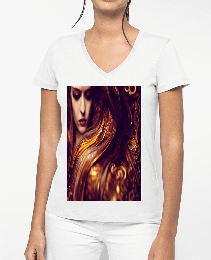 T-shirt femme col V Vampira steampunk par a-Creations