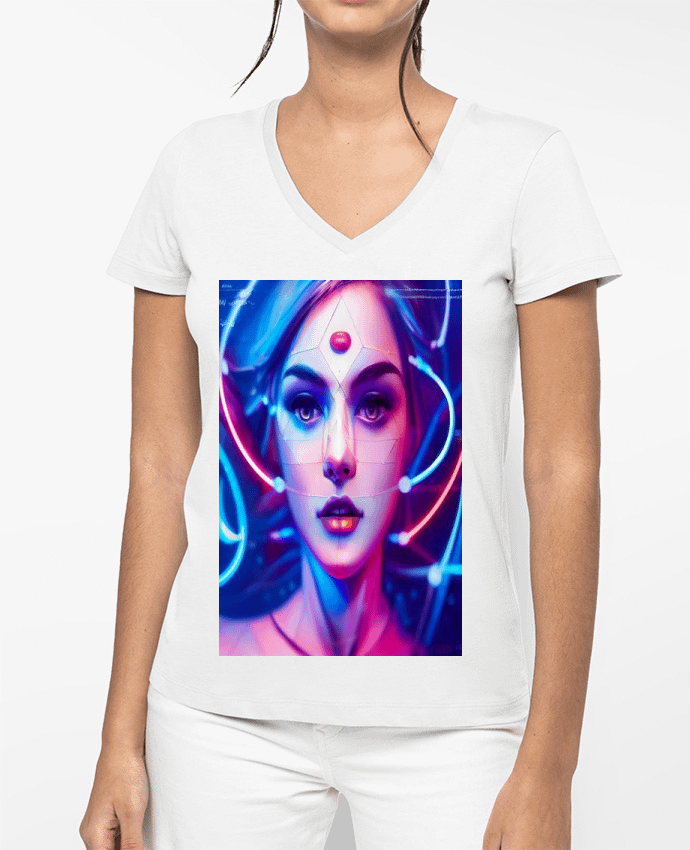 T-shirt femme col V Belleza Matemática par a-Creations