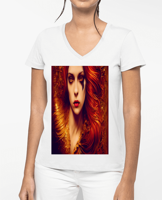 T-shirt femme col V Vampira par a-Creations