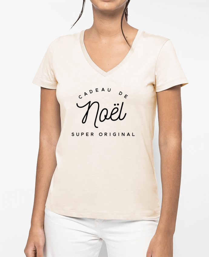 T-shirt femme col V Cadeau de Noël super original par justsayin