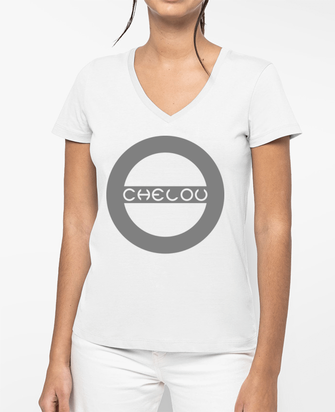 T-shirt écoresponsable col V femme Chelou - Emblème por Chelou