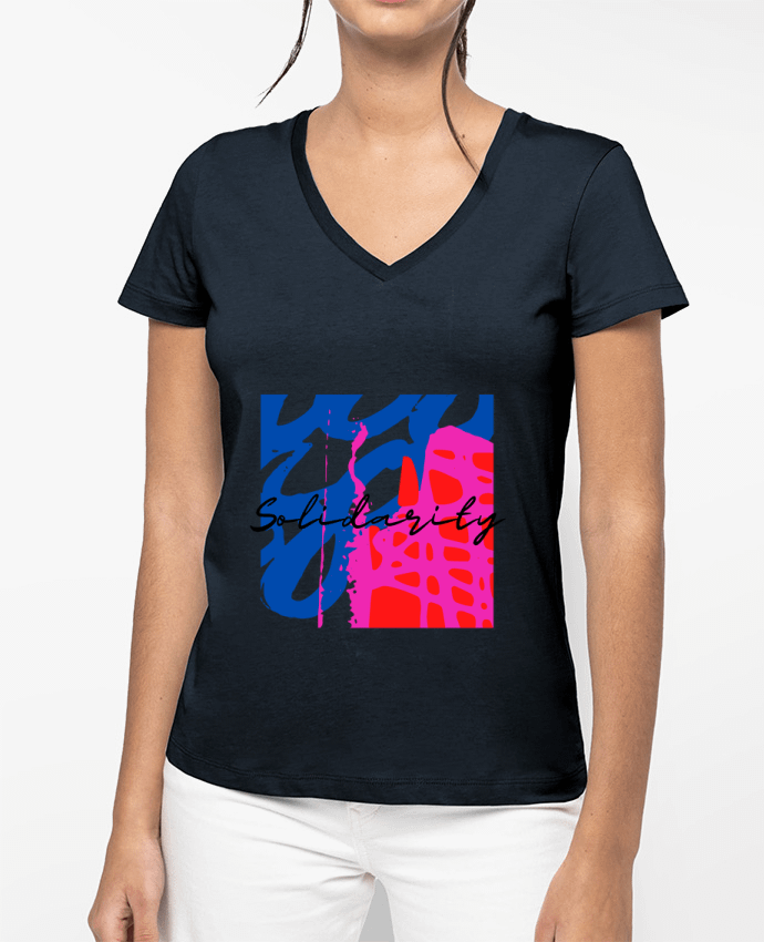 T-shirt femme col V Solidarity par Solidarity