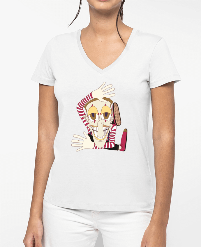 T-shirt femme col V MADE A PICTURE par Santiaguen