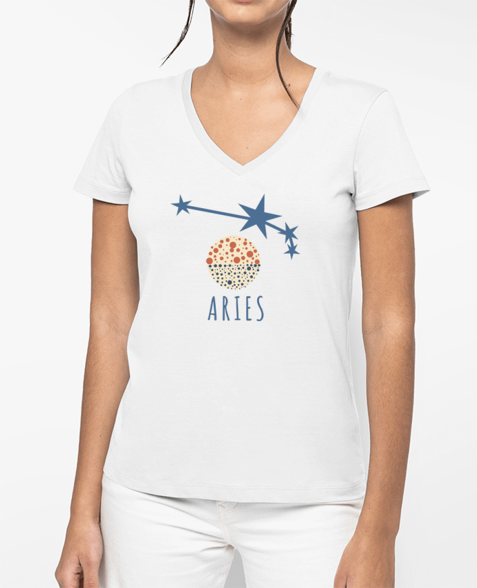 T-shirt femme col V ARIES par Les Caprices de Filles