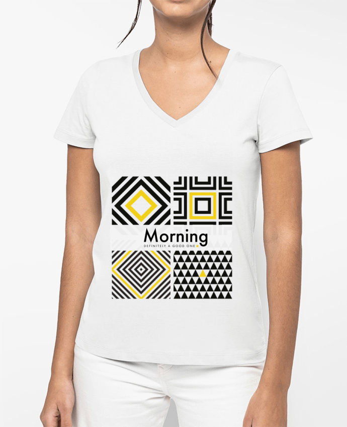 T-shirt femme col V MORNING par Fatoo