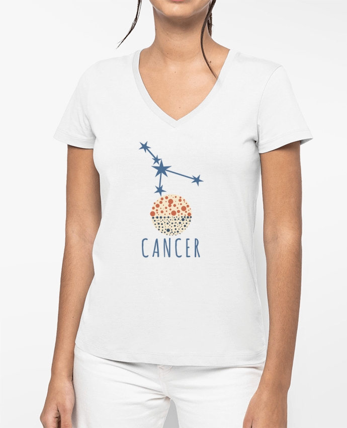 T-shirt femme col V Cancer par Les Caprices de Filles