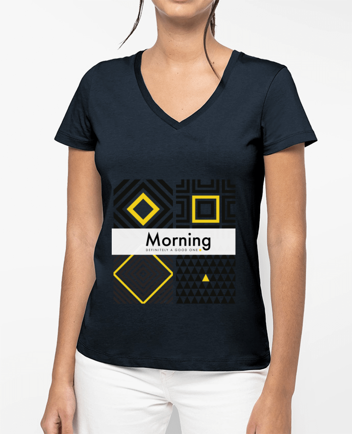 T-shirt femme col V MORNING par Fatoo