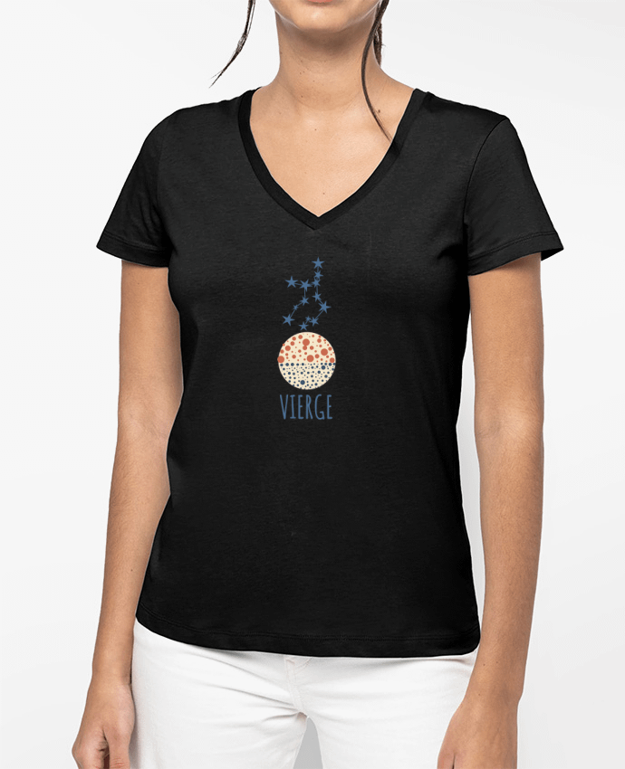 T-shirt femme col V VIERGE par Les Caprices de Filles