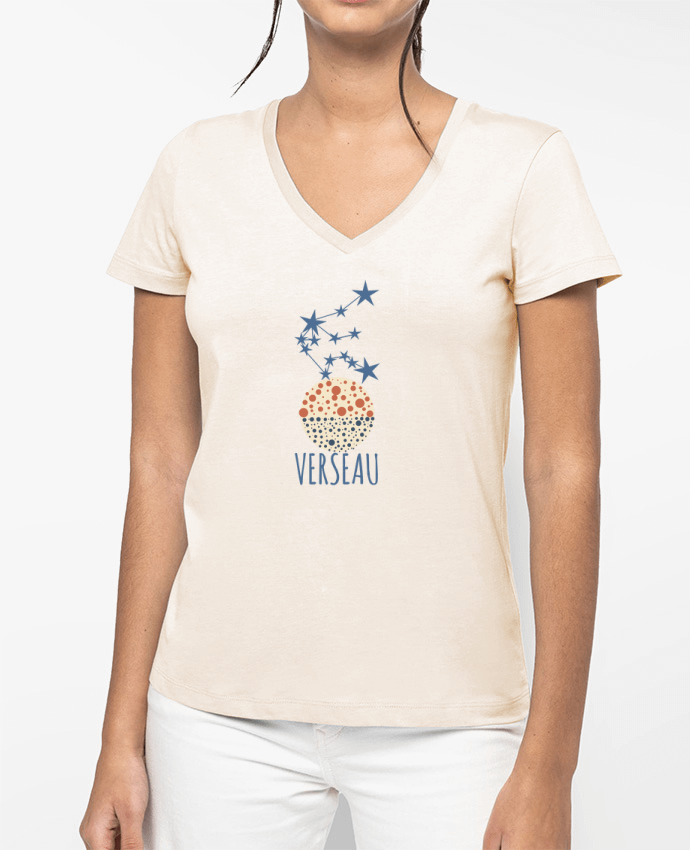 T-shirt femme col V Verseau par Les Caprices de Filles