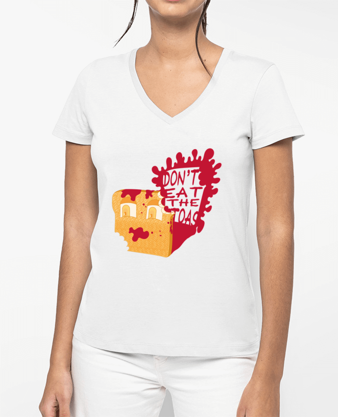 T-shirt femme col V TOAST par Santiaguen
