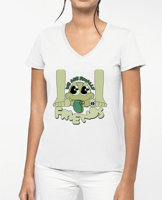T-shirt femme col V FRIENDS par Santiaguen