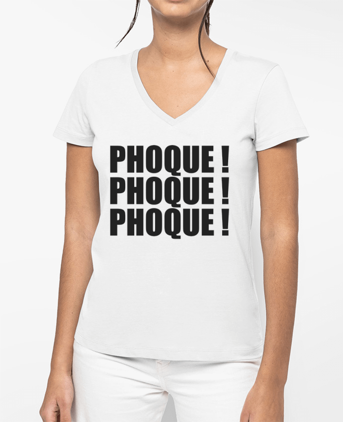 T-shirt femme col V Phoque ! par Rickydule