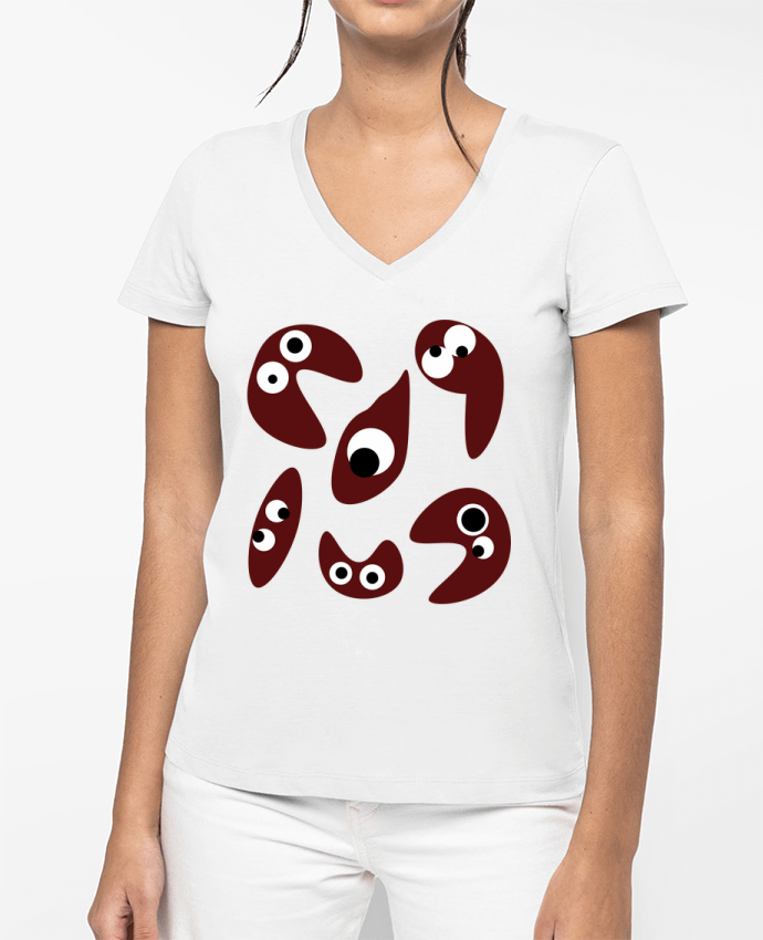 T-shirt femme col V MONSTER par KlickDesign
