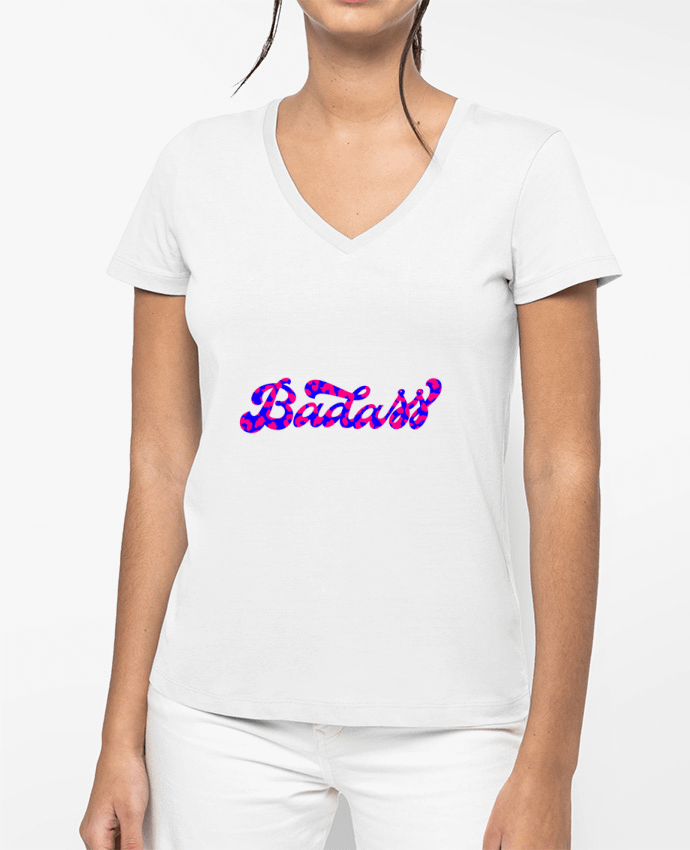 T-shirt femme col V Bad Ass par Gisele Shop